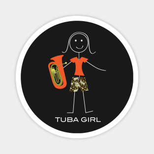 Funny Womens Tuba Girl Magnet